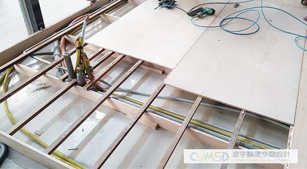 牙科診所 木作高架地板施工